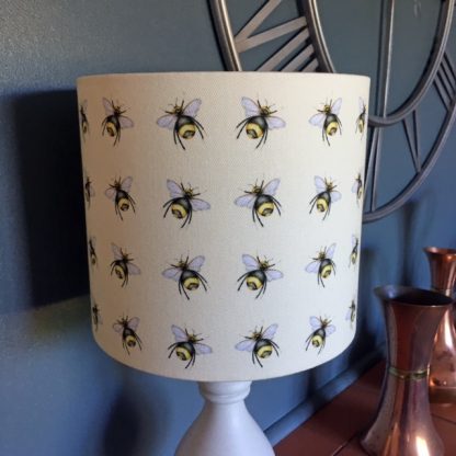 cream bees handmade designer 20cm lamp shade